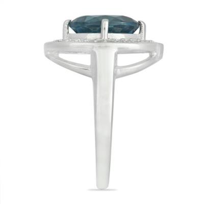 BUY STERLING SILVER LONDON TOPAZ GEMSTONE CLASSIC RING